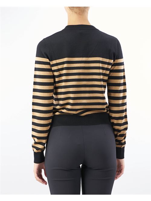 Striped wool cardigan Elisabetta Franchi ELISABETTA FRANCHI | Sweater | MK68S46E2CO5